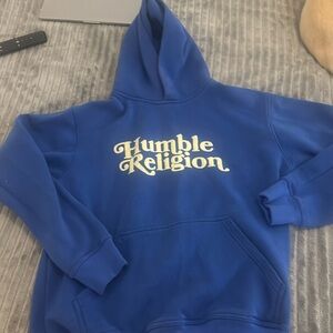 Blue Humble Religion Hoodie